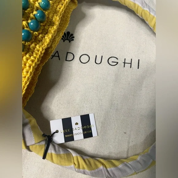 Lele Sadoughi Sunflower Beatrix Crochet Bag With Stone beaded embellishments - Picture 8 of 14